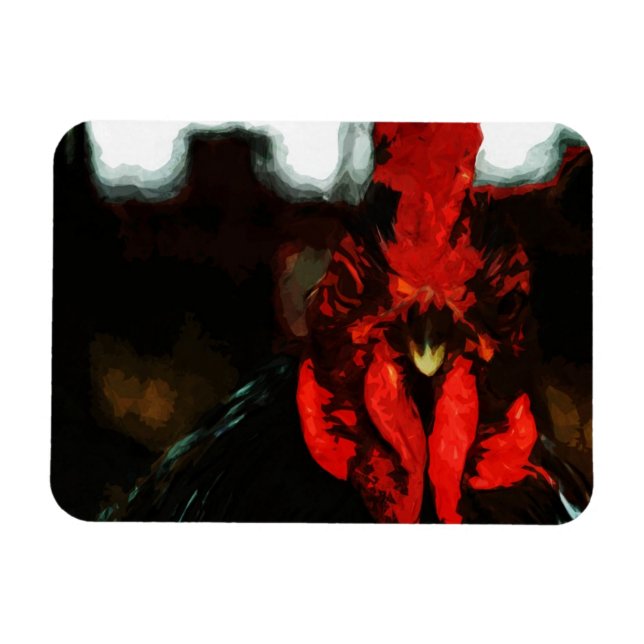 Magnet Flexible Top Rooster Abstrait (Horizontal)