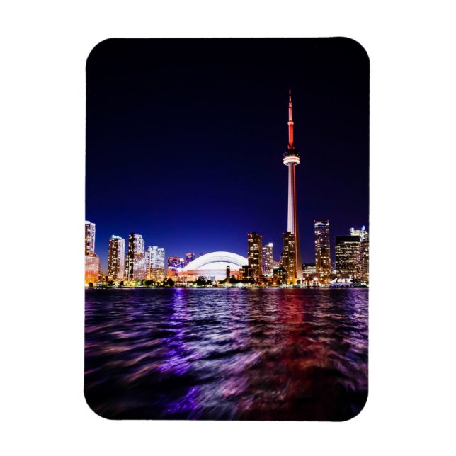 Magnet Flexible Toronto, Canada Night Skyline (Vertical)