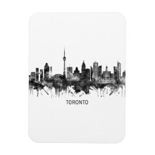 Magnet Flexible Toronto Canada Skyline BW