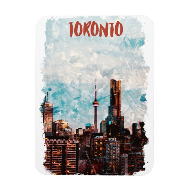 Magnet Flexible Toronto Canada Skyline Silhouette (Vertical)