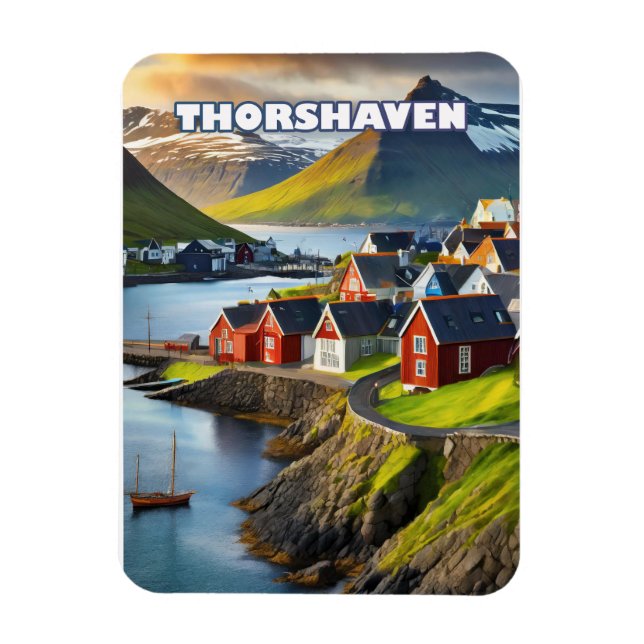 Magnet Flexible Tórshavn, capitale nichée dans les fjords (Vertical)