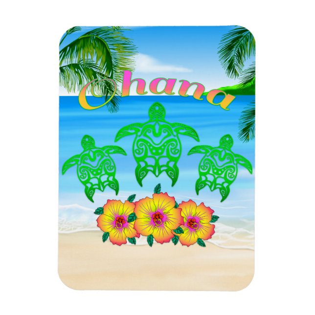 Magnet Flexible Tortues de mer Honu hawaïen (Vertical)