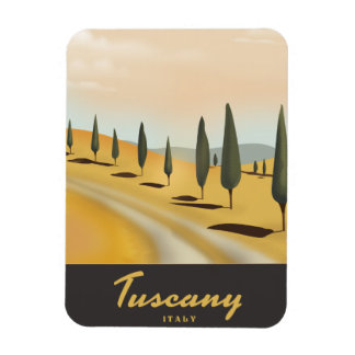 Magnet Flexible Toscane Italie affiche de voyage de style vintage