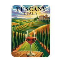 Toscane Italie Vignoble Coucher de Soleil Illustra