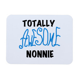 Magnet Flexible Totalement génial Nonnie Blue Text Tshirts et cade
