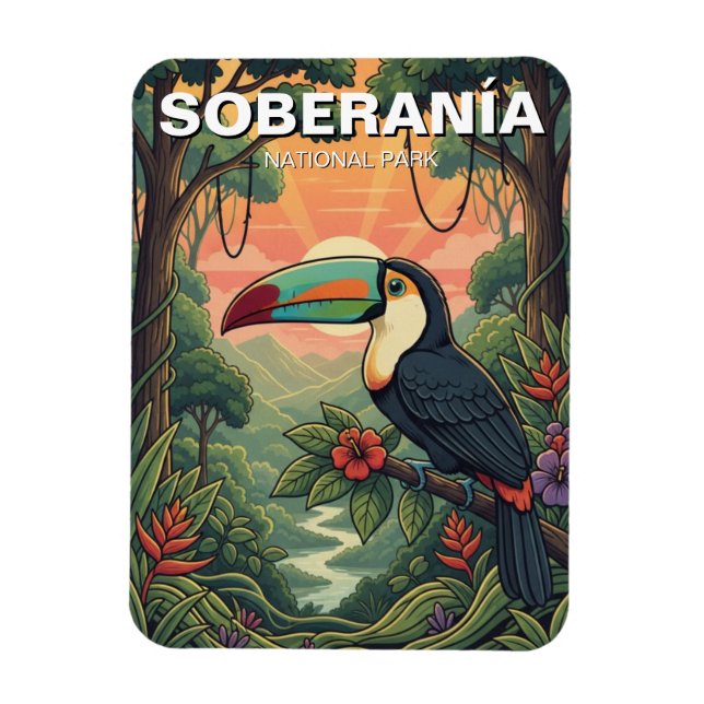 Magnet Flexible Toucan dans le Parc national de Soberania Panama (Vertical)