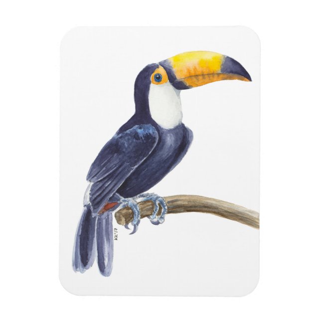 Magnet Flexible Toucan, oiseau tropical (Vertical)