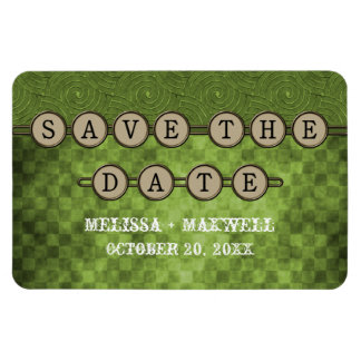 Magnet Flexible Touches Steampunk Vert Enregistrer la date Flexi M