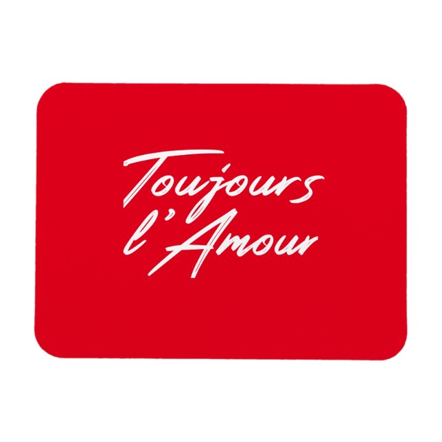 Magnet Flexible Toujours l'Amour - Amour éternel pour mariage (Horizontal)