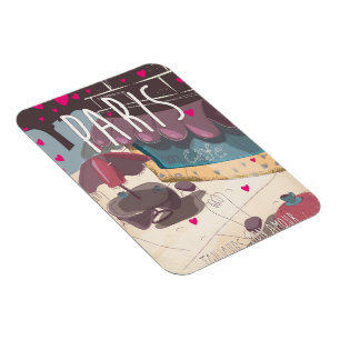 Magnet Flexible Toujours mon amour - Affiche de voyage à Paris