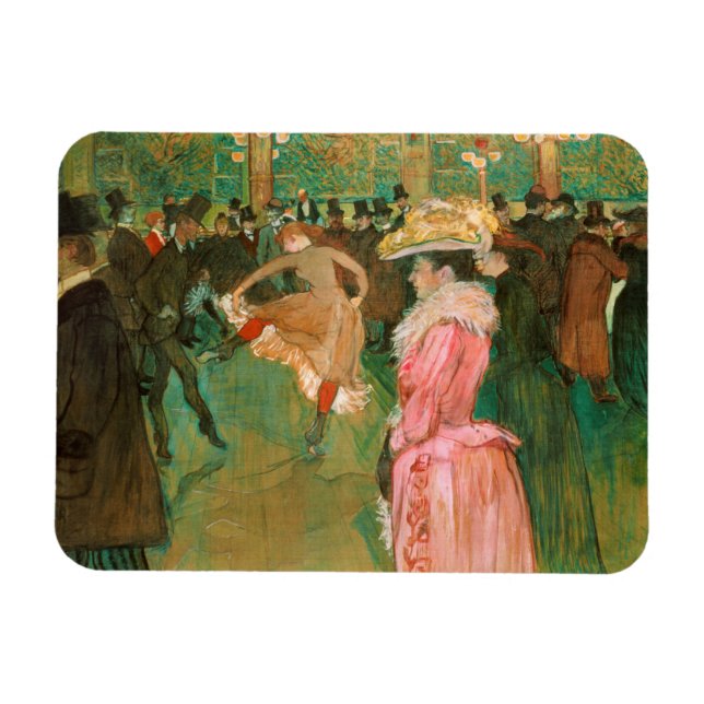 Magnet Flexible Toulouse-Lautrec - Au Rouge, La Danse (Horizontal)