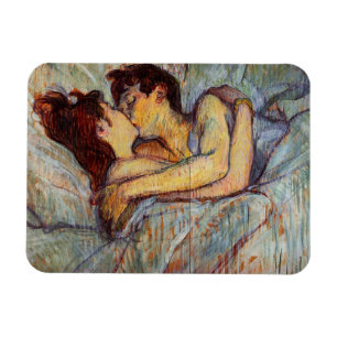 Magnet Flexible Toulouse-Lautrec dans le lit l'aimant de baiser