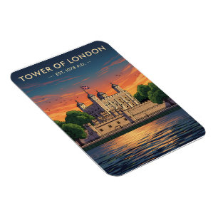 Magnet Flexible Tour de Londres au coucher du soleil
