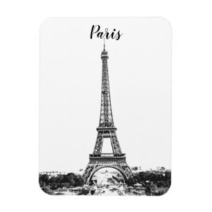 Magnet Flexible Tour Eiffel noir et blanc