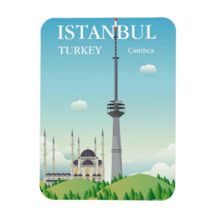 Magnet Flexible Tour Istanbul, Turquie de Camlica