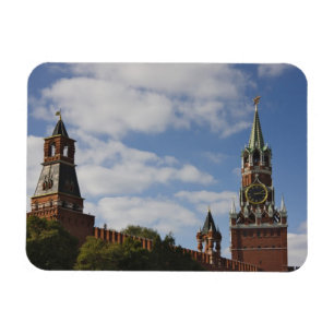Magnet Flexible Tour Spasskaya sur la Place Rouge, Moscou, Russie