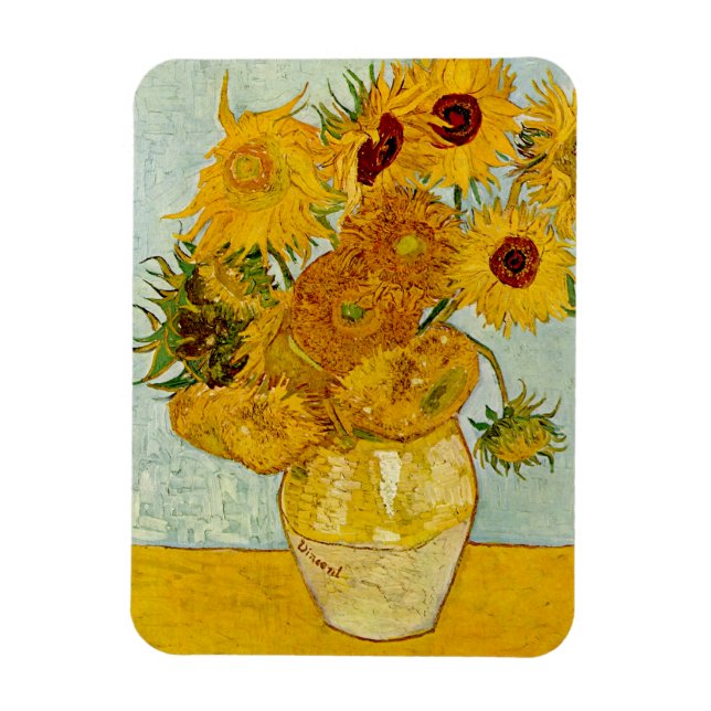Magnet Flexible Tournesols de Vincent Van Gogh (Vertical)