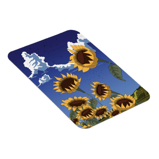 Magnet Flexible Tournesols en été (Côté Droit)
