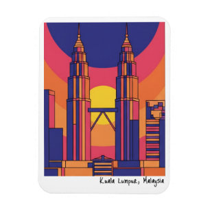 Magnet Flexible Tours jumelles Petronas de Kuala Lumpur