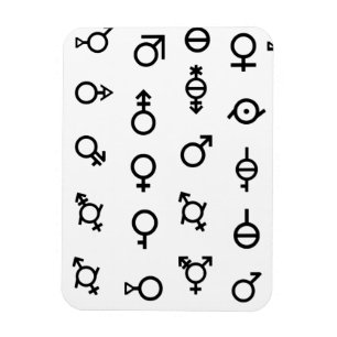 Magnet Flexible Tous les symboles de genre Motif