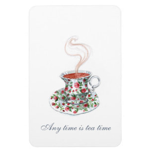 Magnet Flexible Tout le temps est le tea time Tea Slogan Citation