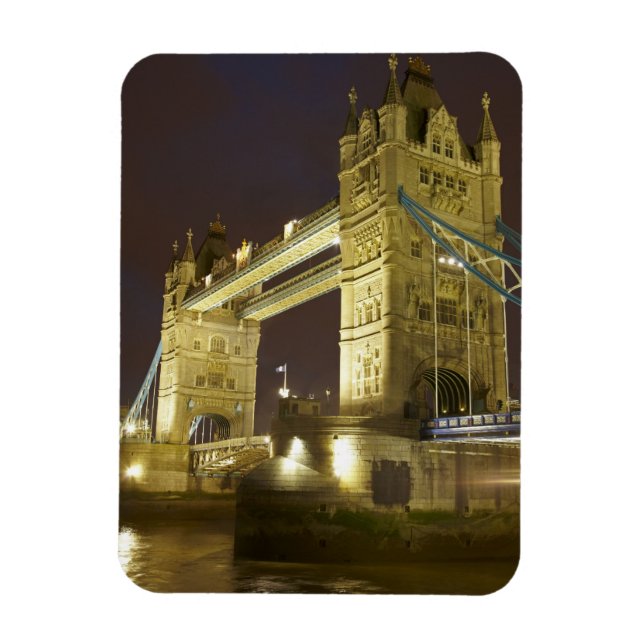 Magnet Flexible Tower Bridge et la Tamise au crépuscule, Londres, (Vertical)