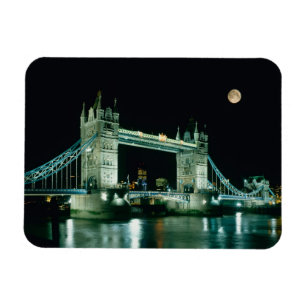 Magnet Flexible Tower Bridge la nuit, Londres, Angleterre