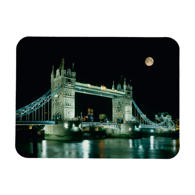 Magnet Flexible Tower Bridge la nuit, Londres, Angleterre (Horizontal)