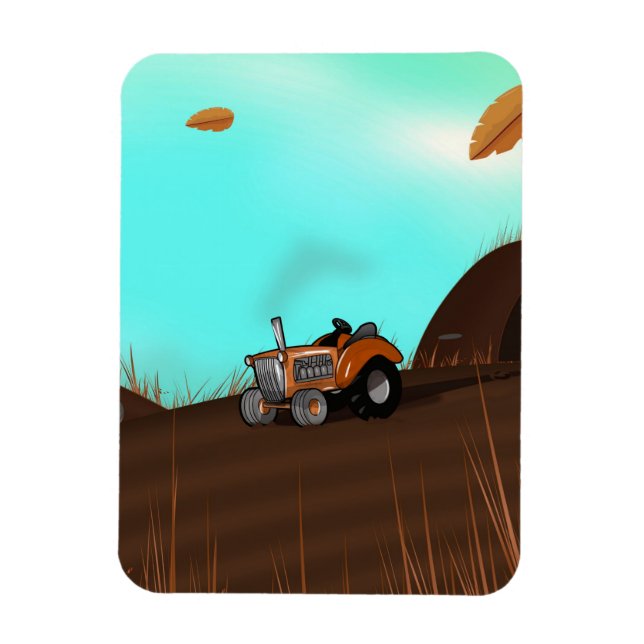 Magnet Flexible Tracteur agricole vintage (Vertical)