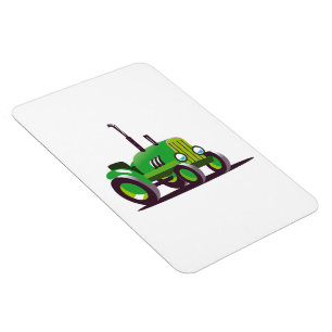Magnet Flexible Tracteur vert mignon