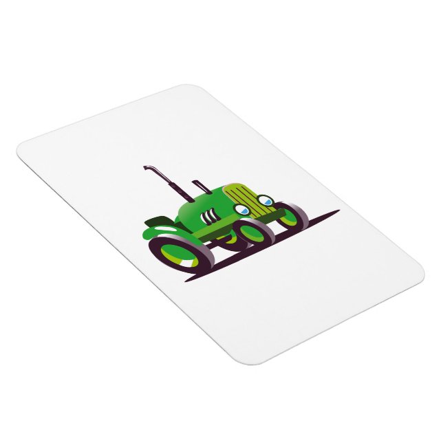Magnet Flexible Tracteur vert mignon (Côté Droit)