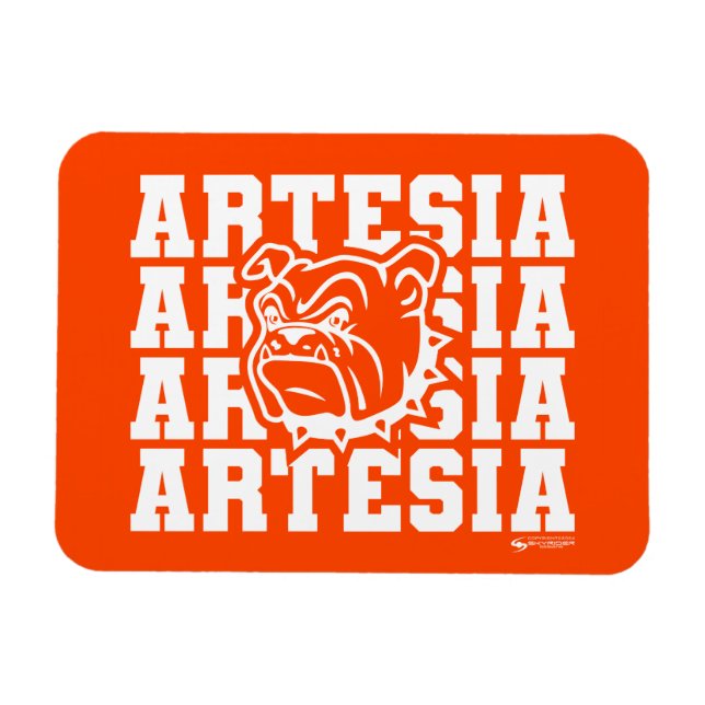 Magnet Flexible Tradition des Bulldogs d'Artesia (Horizontal)