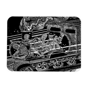 MAGNET FLEXIBLE TRAIN À VAPEUR