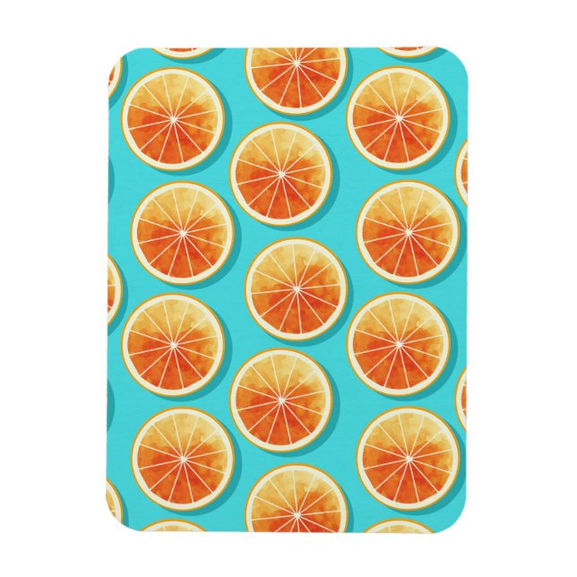 Magnet Flexible Tranches orange sur bleu (Vertical)