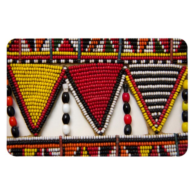 Magnet Flexible Travail de perles tribal Maasai (Horizontal)