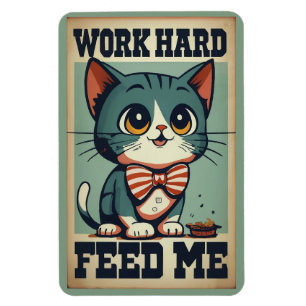 Magnet Flexible Travailler vieux chat Vintage