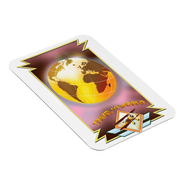 Magnet Flexible Travel the World Golden Globe (Côté Droit)
