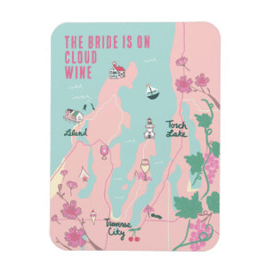 Magnet Flexible Traverse City Cloud Wine Bachelorette