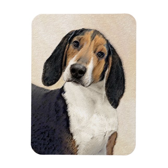 Magnet Flexible Treeing Walker Coonhound Peinture - Art original (Vertical)