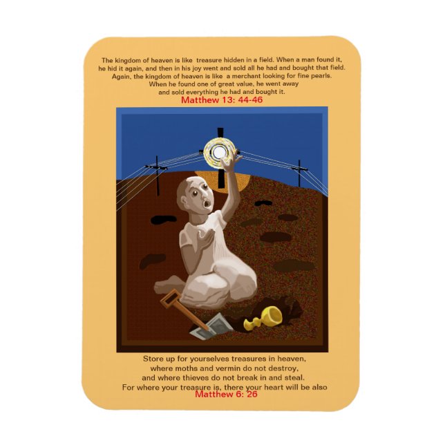 Magnet Flexible Trésor dans un champ (Vertical)