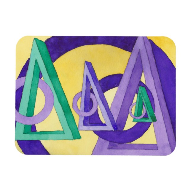 Magnet Flexible Triangles Abstraits (Horizontal)