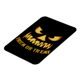 Magnet Flexible Trick or Treat avec visage de citrouille