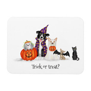 Magnet Flexible Trick ou traitement ? Chiens en costumes d'Hallowe