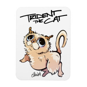 Magnet Flexible Trident l'aimant illustré par chat 01