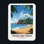 Magnet Flexible Trinité-et-Tobago Caraïbes Travel Art Vintage<br><div class="desc">Trinité-et-Tobago rétro design de voyage vectoriel. Trinité-et-Tobago est connue pour ses plages,  sa culture et sa faune. Le pays est considéré comme l'un des pays les plus prospères et industrialisés des Caraïbes.</div>