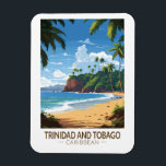 Magnet Flexible Trinité-et-Tobago Caraïbes Travel Art Vintage<br><div class="desc">Trinité-et-Tobago rétro design de voyage vectoriel. Trinité-et-Tobago est connue pour ses plages,  sa culture et sa faune. Le pays est considéré comme l'un des pays les plus prospères et industrialisés des Caraïbes.</div>