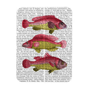 Magnet Flexible Trio rouge et jaune de poissons d'imaginaire