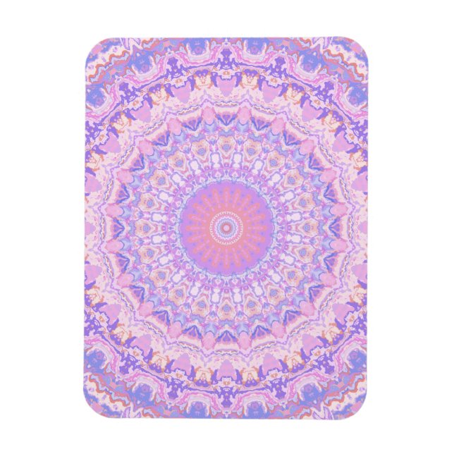 Magnet Flexible Trippy coloré complexe Boho Hippie Mandala (Vertical)