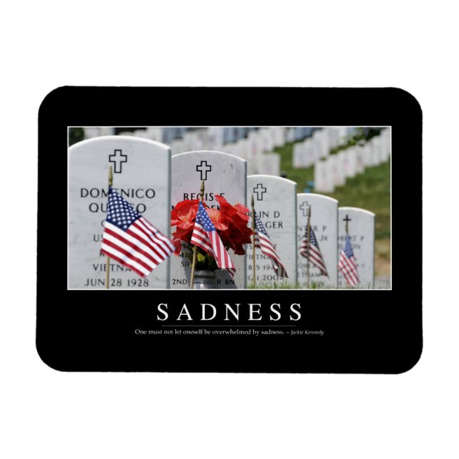 Magnet Flexible Tristesse : Citation inspirante (Horizontal)