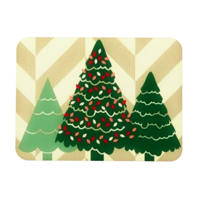 Magnet Flexible Trois arbres de Noël (Horizontal)